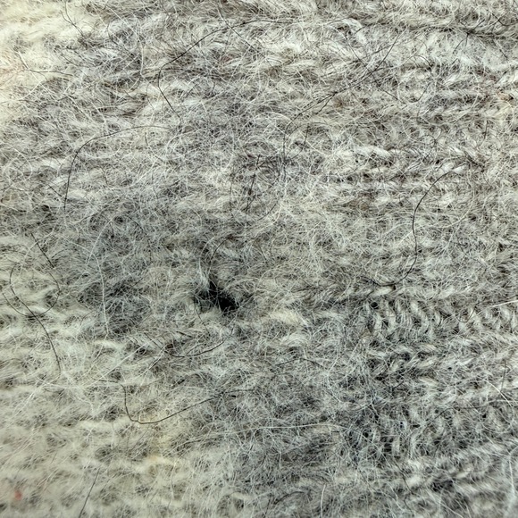 Vintage Islendingen Icelandic Wool Sweater Argyle Geometric Gray Beige Small - Picture 6 of 10